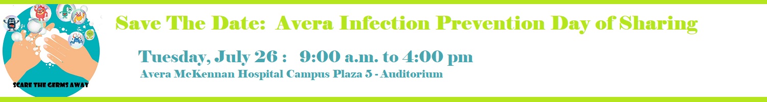 Avera Infection Prevention Day of Sharing 2022 SAVE THE DATE Banner
